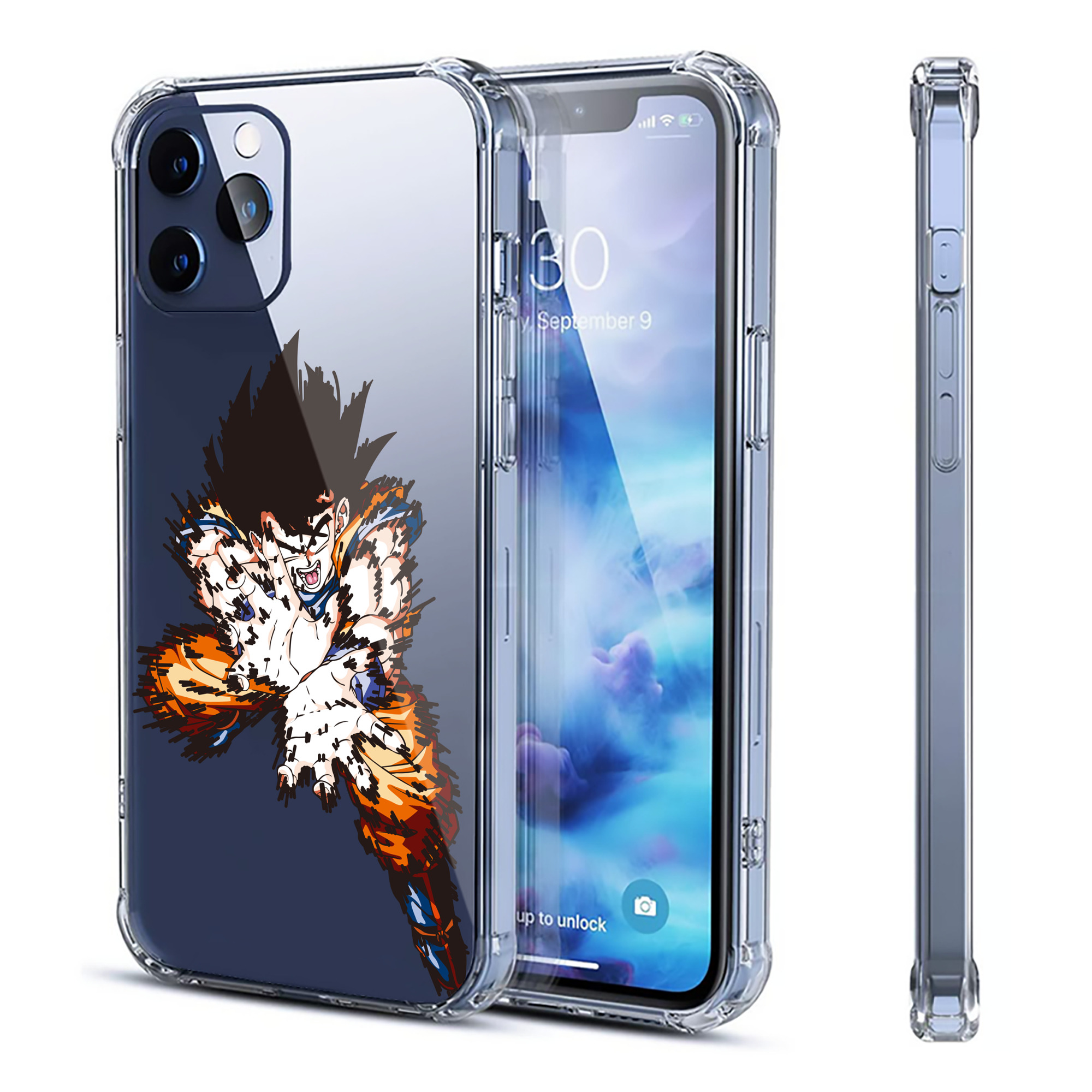 （画像用） ドラゴンボール 孫悟空（そん ごくう）Son Goku カカロット DRAGON BALL Kakarotto 【iPhone 12シリーズ対応】透明スマホケース（クリアソフトケース）